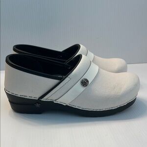 Koi by Sanita white clogs